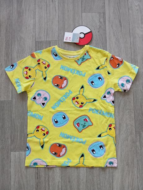 Pokémon žlté tričko 110 a 122, primark,110 / 122