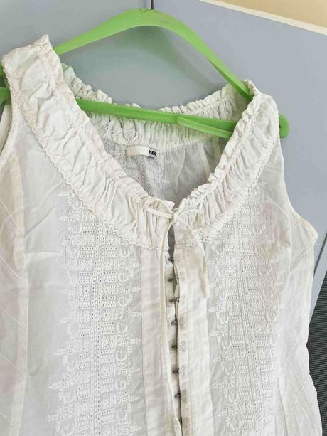 Romantická madeirová blúzka, h&m,xl