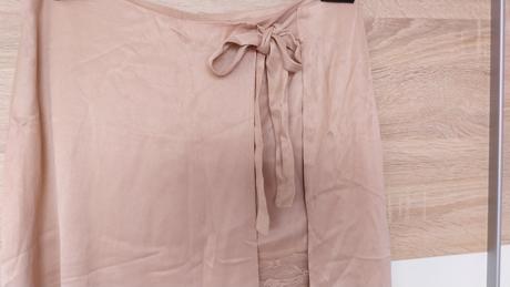 Pudrová zaväzovacia sukňa zn. zara, zara,l