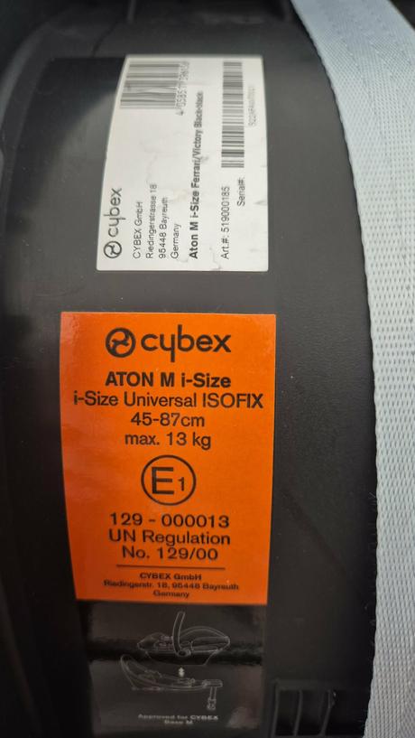 Cybex aton m i-size ferrari victory + základňa, cybex