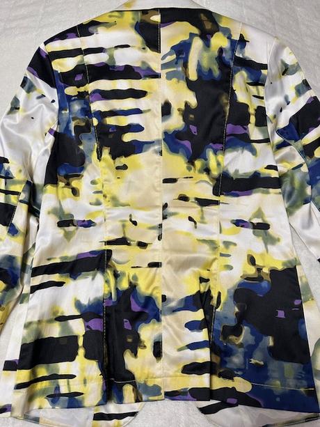 Krásne kvalitné vzorované sako bavlna elastan, 40