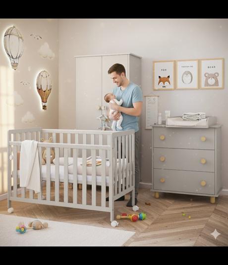 Postieľka bambi 120x60 so spúšťacou stranou,kašmír, šírka (cm): 60,dĺžka (cm): 120