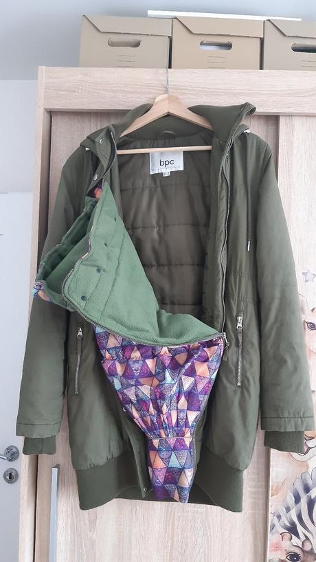 Zimný kabát na nosenie so vsadkou, h&m,36
