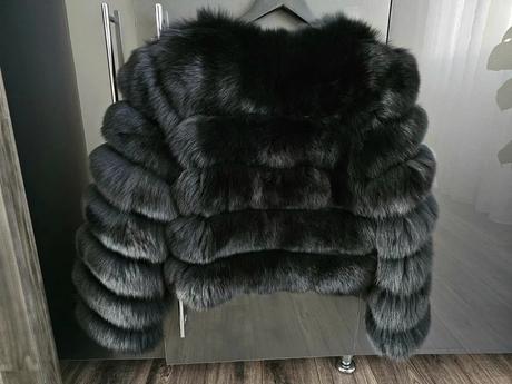 Čierny kožuch líška 2v1, s