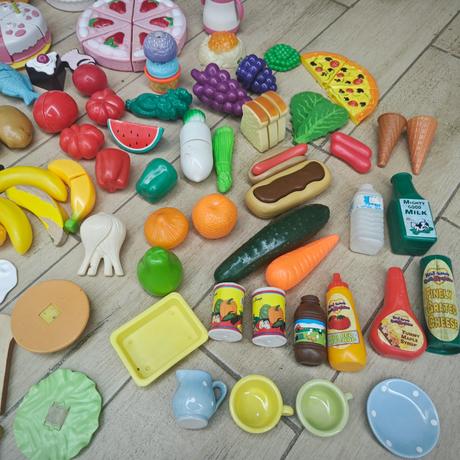 Hračkárske potraviny a riadiky - 120 kusov, 