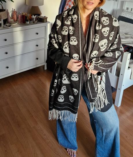 Maxi obojstranný šál, pončo ikks, xxl