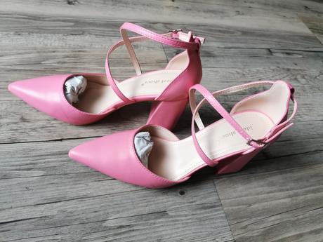 Ideal fuchsiové ružové lodičky na hrubom podpätku, 36