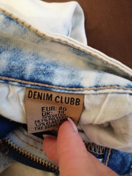 Rifle s čipkou, denim,40