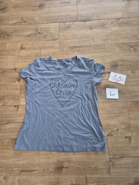 Krátky rukáv, denim co,l