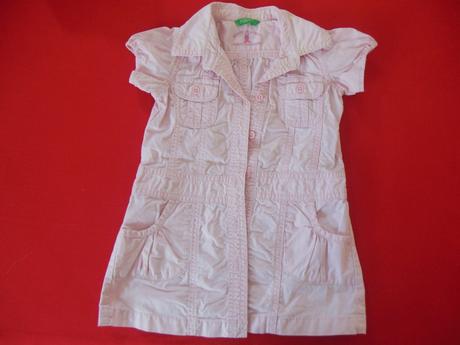 Dievčenské košeľové šaty, v 74/80, benetton,74