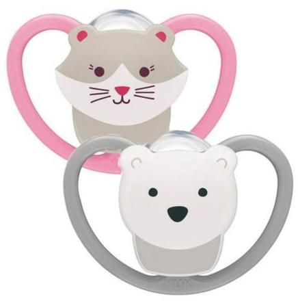 Nuk silikónový cumlík space 2ks, 0-6m, nuk