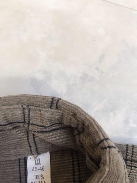 Teplá manchestrová košeľa 45/46, 4xl