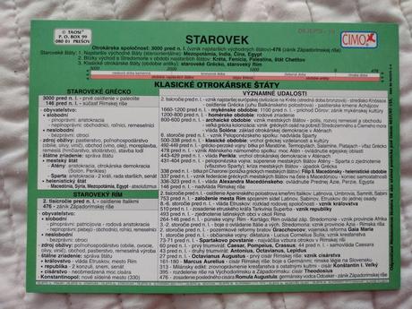 Dejepis v kocke kompletná sada 9 ks obojstranných,