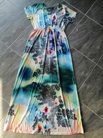 Pestré jemné maxišaty colloseum, vs-m, s