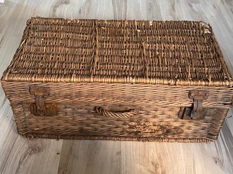 Krásny starý retro úložný zberateľský kôš kufor, 