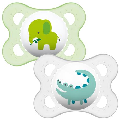 Mam silikónový cumlík nature animal 2ks, 0m+, mam