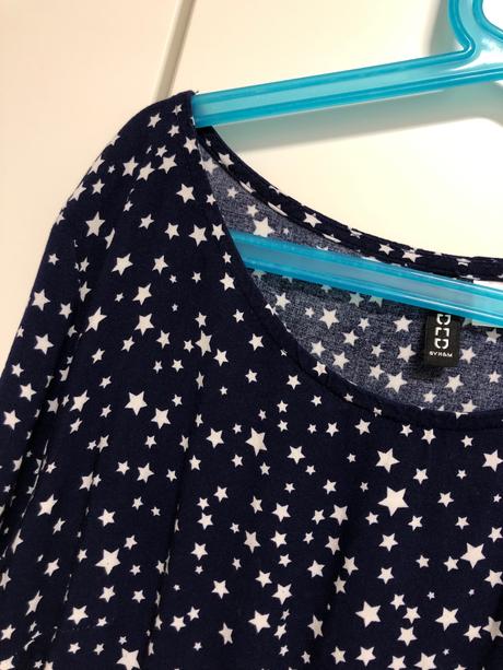 Tmavomodré šaty s hviezdičkami, h&m,38