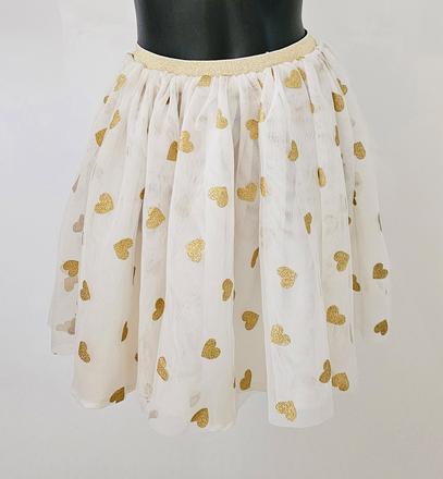 Široká sukňa so srdiečkami, h&m,134