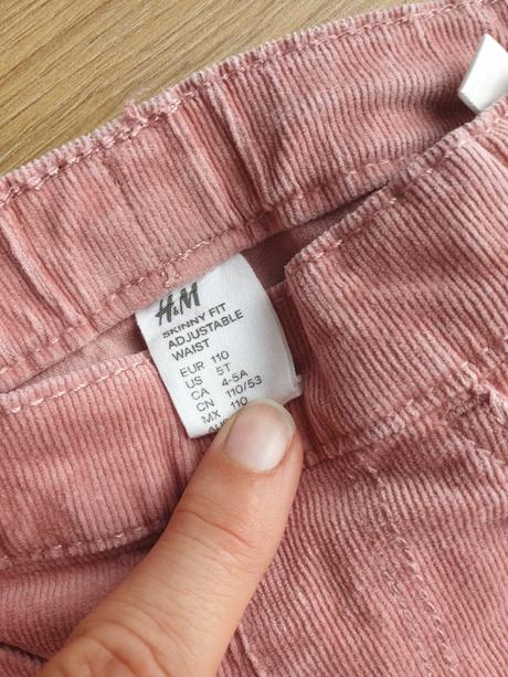 Manchesterové nohavice h&m 110, h&m,110