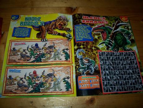 Časopisy o dinosauroch, komix,