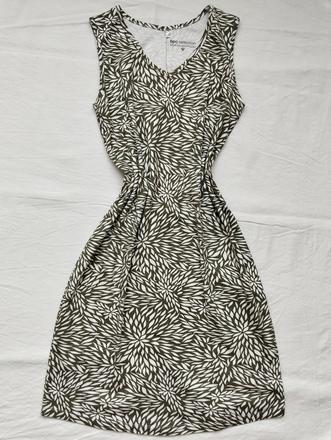 Šaty vzorované biela/olivová, bonprix,40