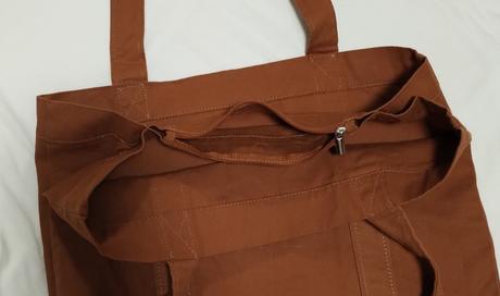 Oranžová plátená taška, c&a