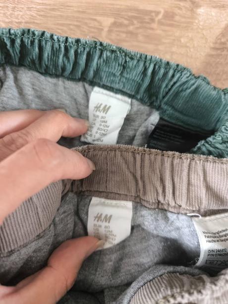 Menčestrové nohavice, h&m,80