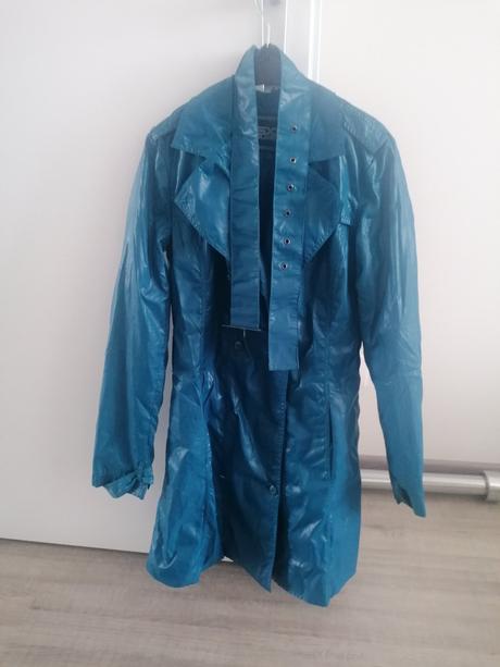 Plášť tyrkysový, reserved,xs