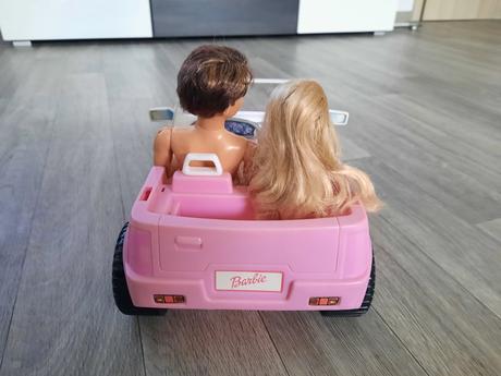 Barbie jeep ružové auto, 
