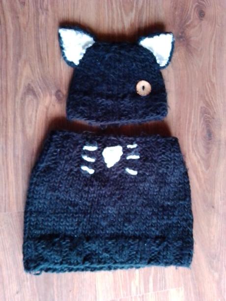 Set čiapky a nákrčníka mačička, 110