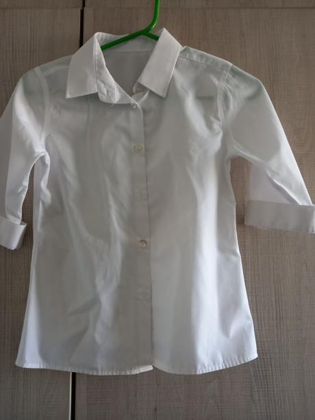 Biela bluzka 3/4 rukav, tu,128