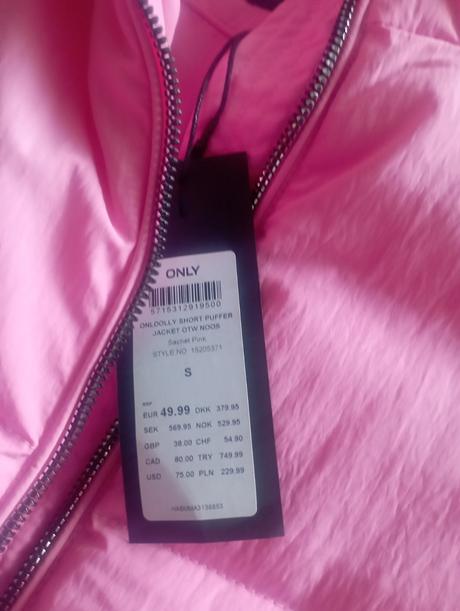 Nenosena ružová bundička, only,s