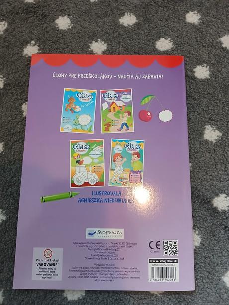 Pracovny zosit s nalepkami - farby,