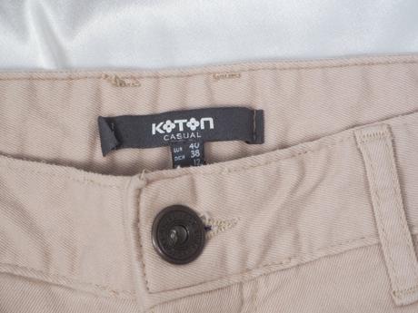 Kvalitné béžové nohavice koton, 40