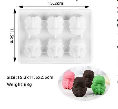 Silikónové formy star wars 3ks, 