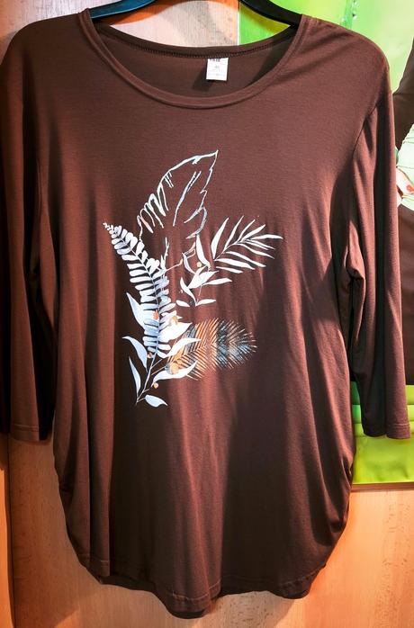 Dámske tričko s potlačou hnedé, 40 - xxxl