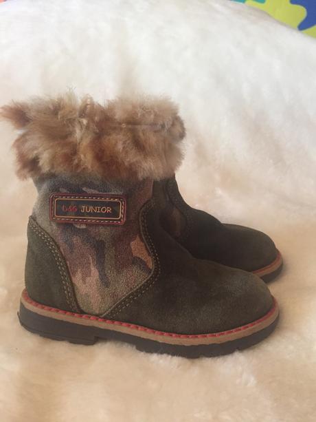 D&g čižmy- kožené s kožušinou 22, dolce&gabbana,22