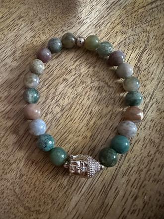 Náramok indický achát budha, 