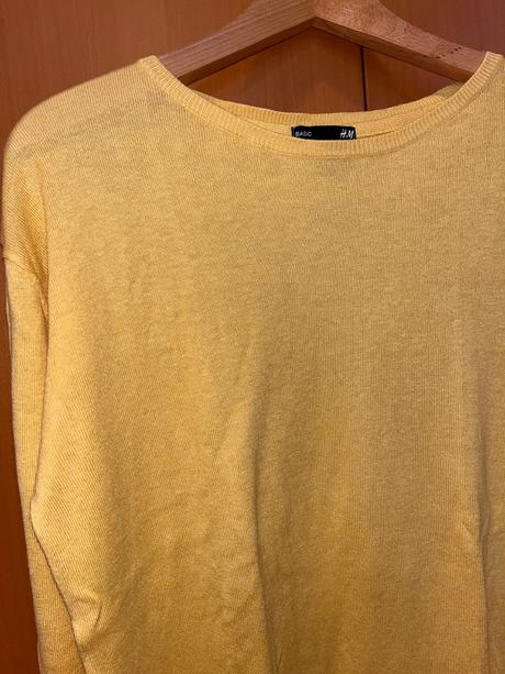Tenší žltý pulóver, h&m,m