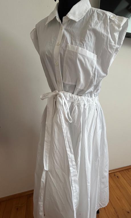 Košeľové šaty s viazaním, zara,l