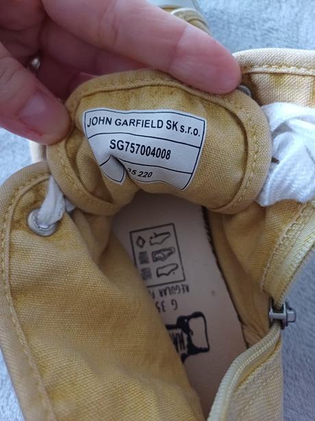 Žlté tenké topánky, john garfield,35