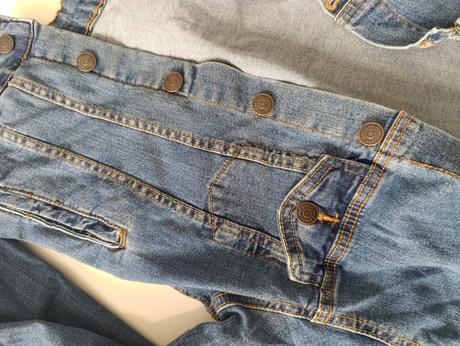 Dámska riflova bunda, pull&bear,m