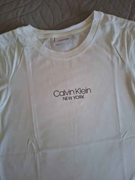 Calvin klein biele tricko, calvin klein,m
