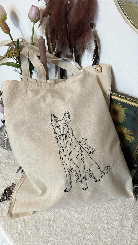 Plátené, ručne vyšívané tašky, 