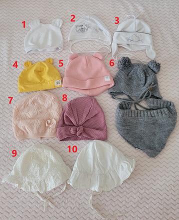 Čiapky a klobúčiky pre bábätká, h&m,52