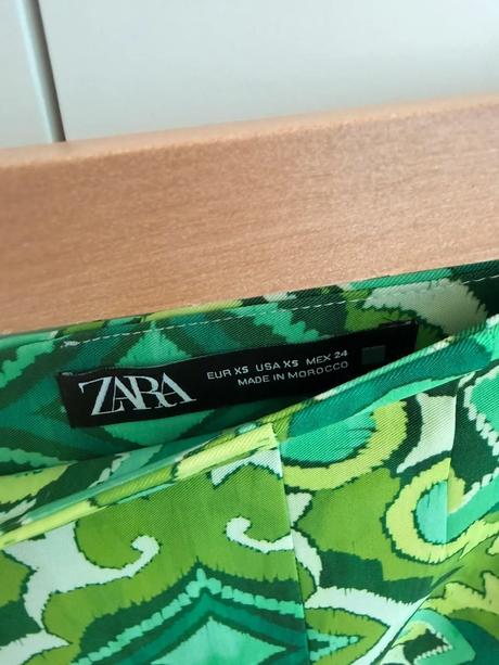 Zara zelená mini sukňa xs, zara,xs
