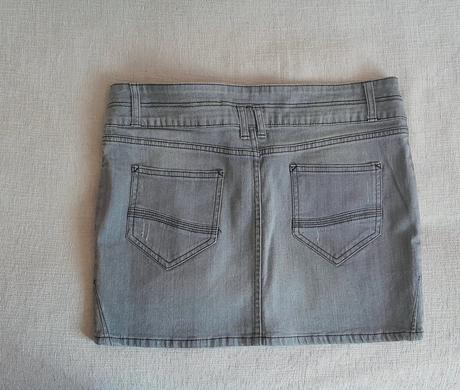 Sivá riflová minisukňa f&f 42, f&f,42