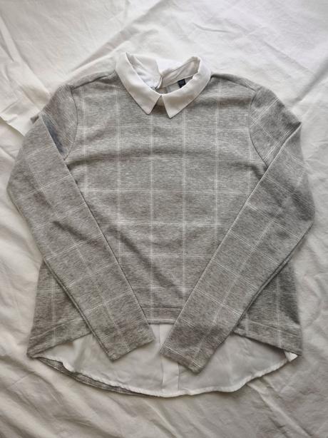 Elegantný sveter s košeľou, xs