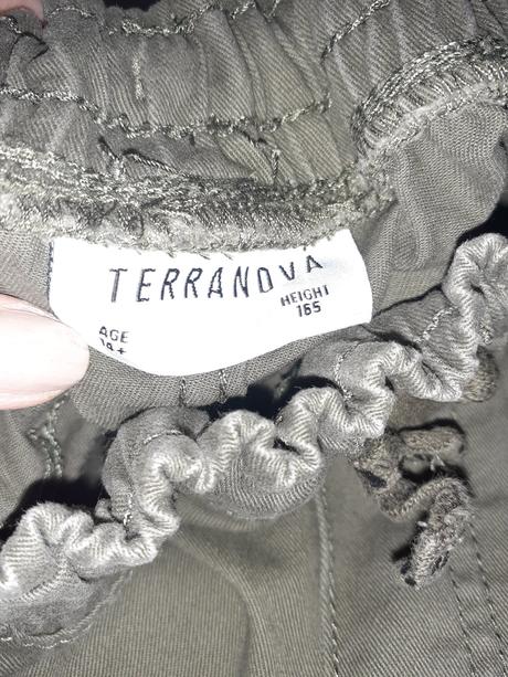 Kapsáčové nohavice khaki na 165cm, terranova,164