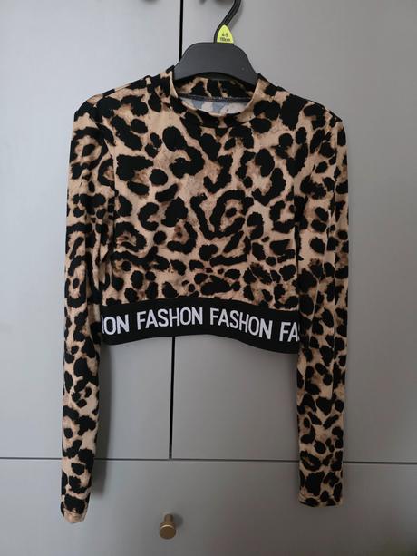 Leopardi crop top, s
